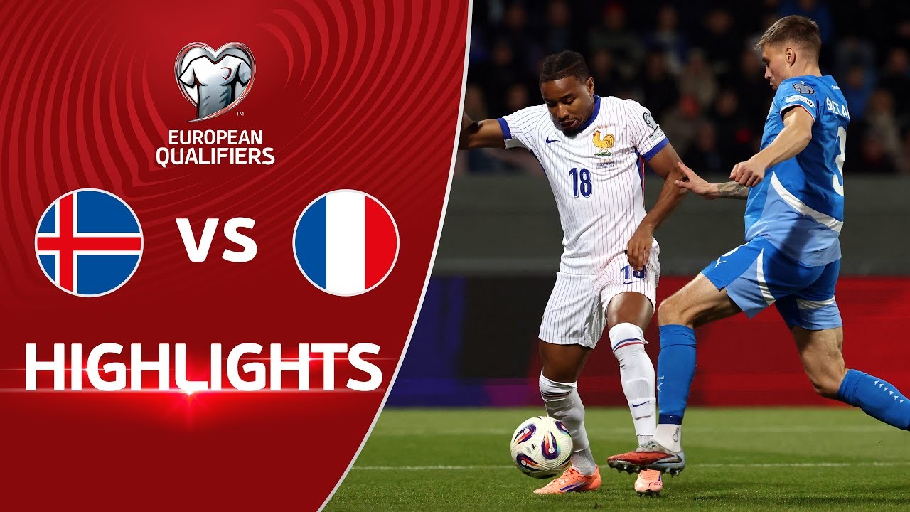 #ไฮไลท์ฟุตบอล [ ไอซ์แลนด์ 2 - 2 ฝรั่งเศส ] ฟุตบอลโลก รอบคัดเลือก โซนยุโรป 2025/14.10.68