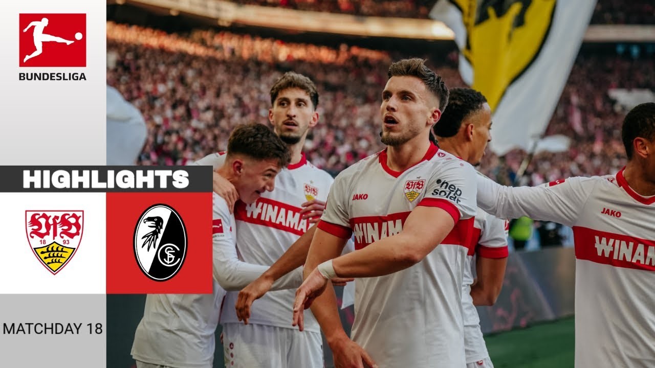 #ไฮไลท์ฟุตบอล [ สตุ๊ตการ์ต 4 - 0 ไฟร์บวร์ก ] บุนเดสลีก้า เยอรมัน 2025/19.1.68