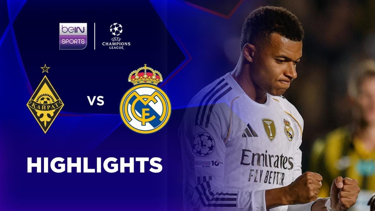 #ไฮไลท์ฟุตบอล [ ไครัต อัลมาตี้ 0 - 5 เรอัล มาดริด ] ยูฟ่า แชมเปี้ยนส์ ลีก 2025/1.10.68