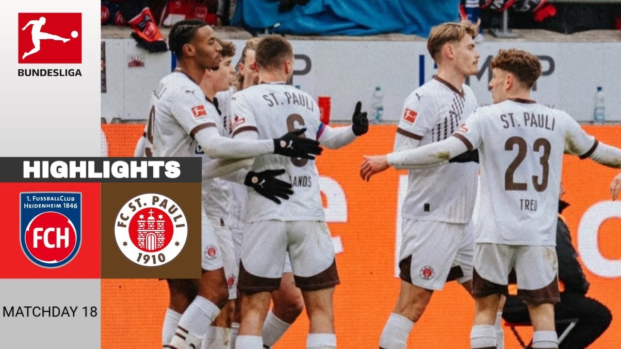 #ไฮไลท์ฟุตบอล [ ไฮน์เดนเฮล์ม 0 - 2 ซังค์ เพาลี ] บุนเดสลีก้า เยอรมัน 2025/19.1.68