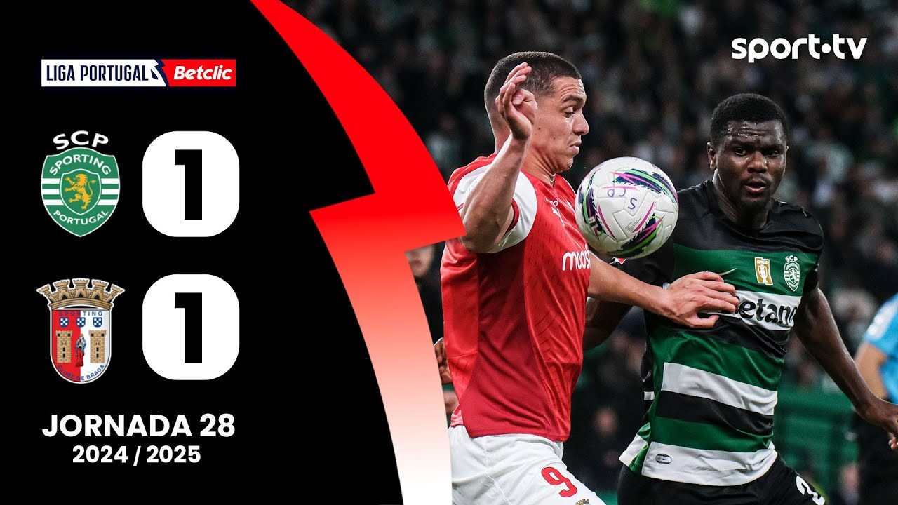 #ไฮไลท์ฟุตบอล [ สปอร์ติ้ง ลิสบอน 1 - 1 สปอร์ติ้ง บราก้า ] ลีกา ซาเกรส โปรตุเกส 2025/8.4.68