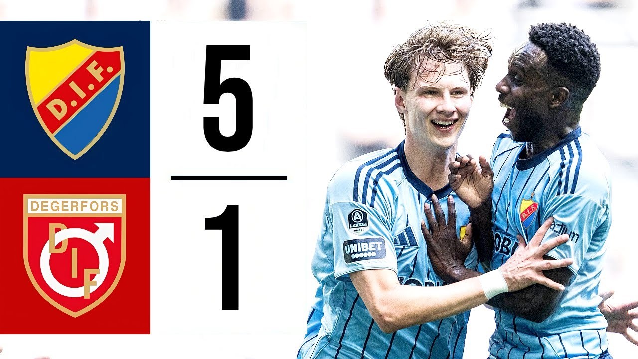 #ไฮไลท์ฟุตบอล [ เยอร์การ์เด้น 5 - 1 เดเกอร์ฟอร์ส ] สวีเดน ออลสเวนส์คาน 2025/7.7.68